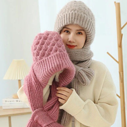 Lisa™ | Gebreide Winter Skully Scarf Set