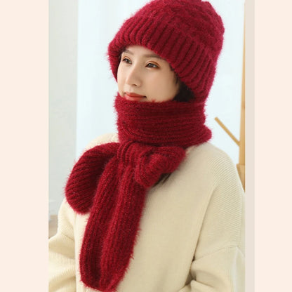 Lisa™ | Gebreide Winter Skully Scarf Set