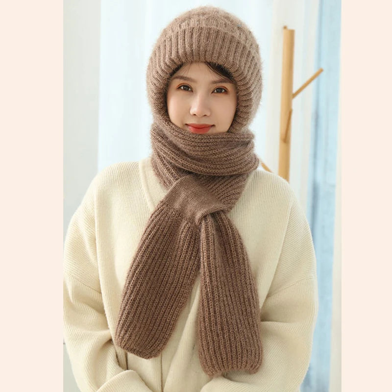Lisa™ | Gebreide Winter Skully Scarf Set