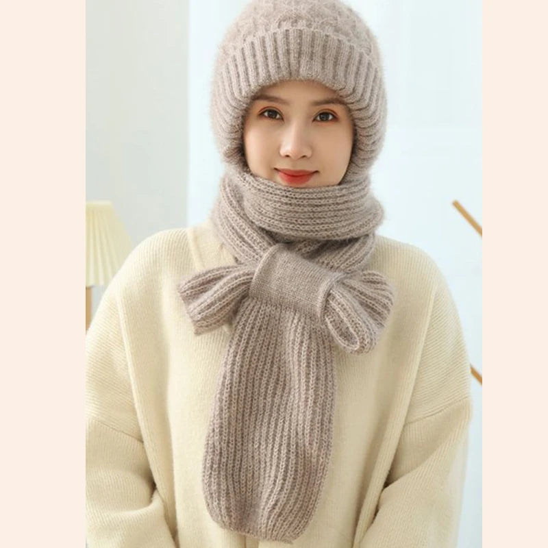 Lisa™ | Gebreide Winter Skully Scarf Set